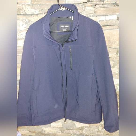 Calvin Klein men's navy blue jacket, water resistant size large Like New - Picture 8 of 15